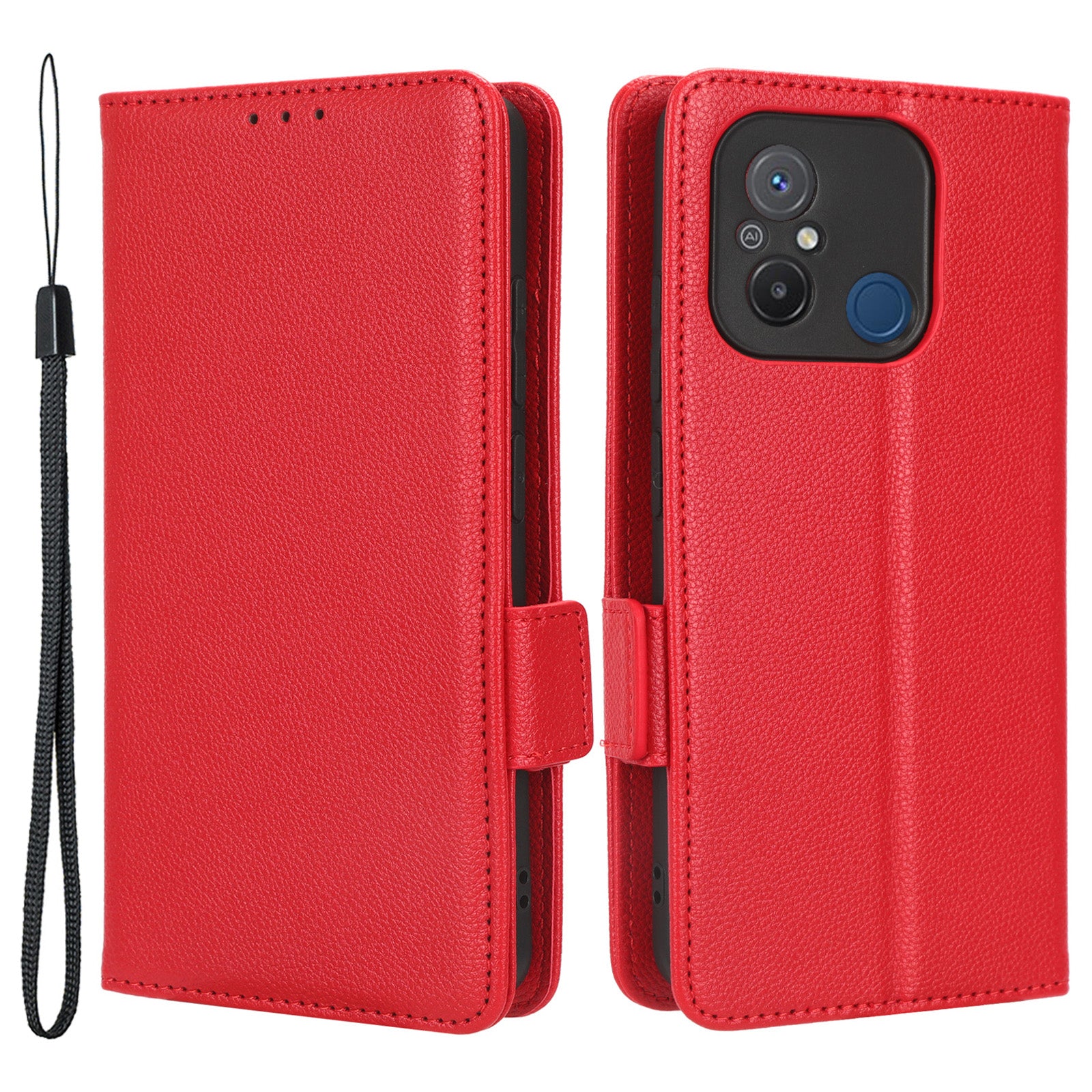 For Xiaomi Redmi 12C 4G 11A 4G Poco C55 4G Wallet Phone Stand Cover Litchi Texture PU Leather Dual Magnetic Clasp Case For Xiaomi Redmi 12C 4G 11A 4G Poco C55 4G Wallet Phone Stand Cover Litchi Texture PU Leather Dual Magnetic Clasp Case